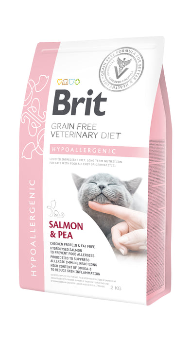 Brit Veterinary Diet Cat Hypoallergenic Grain Free Salmon & Pea