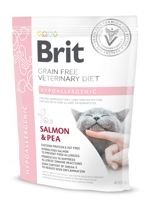 Brit Veterinary Diet Cat Hypoallergenic Grain Free Salmon & Pea