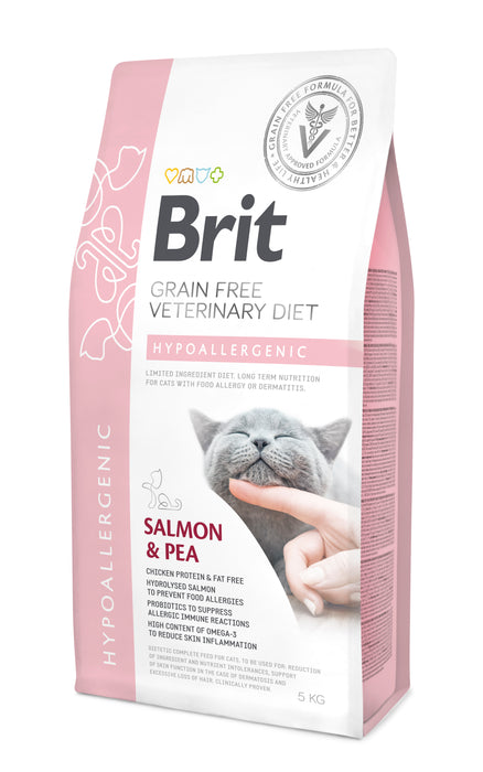 Brit Veterinary Diet Cat Hypoallergenic Grain Free Salmon & Pea