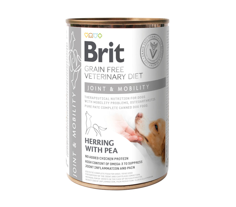 Brit Veterinary Diet Dog Joint & Mobility Grain Free Herring & Pea 400g 6-pack