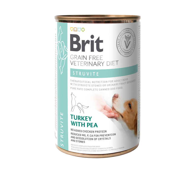 Brit Veterinary Diets Dog Struvite Grain Free Turkey & Pea 400 g 6-pack