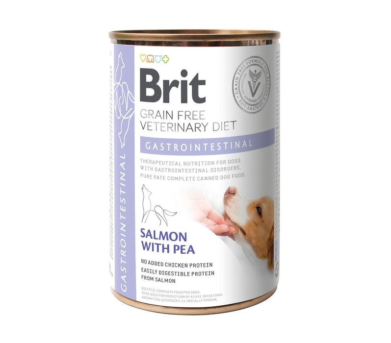 Brit Veterinary Diet Dog Gastrointestinal Grain Free Salmon & Pea 400g 6-pack