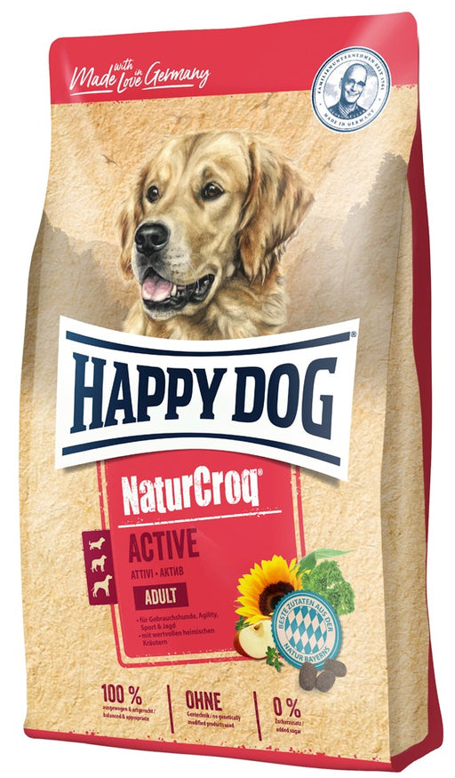 Happy Dog Supreme Fit & Well är ett näringsrikt hundfoder för aktiva brukshundar, rikt på protein och omega-fettsyror för energi, stark päls och god hälsa.