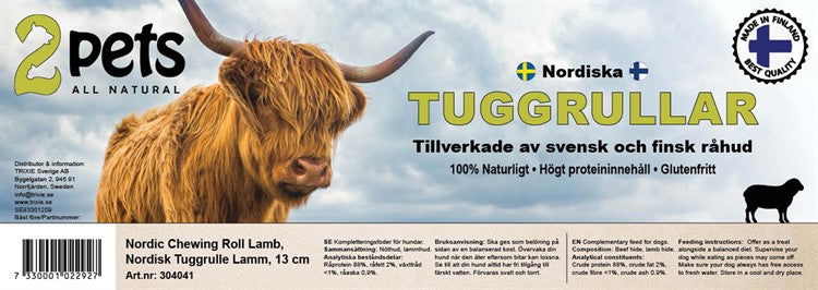 Trixie 2pets Nordisk Tuggrulle Med Fyllning Lamm