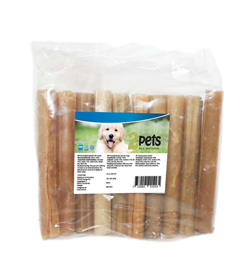 2Pets Tuggrulle 10-pack tillverkad av 100% råhud. Glutenfritt hundgodis med högt proteininnehåll, perfekt som belöning och för tandhälsa.