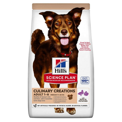 Hill's Science Plan Canine Adult Medium Duck & Potato – Premium torrfoder med anka och potatis för vuxna hundar av mediumstorlek som främjar hälsosam vikt och allmänhälsa.