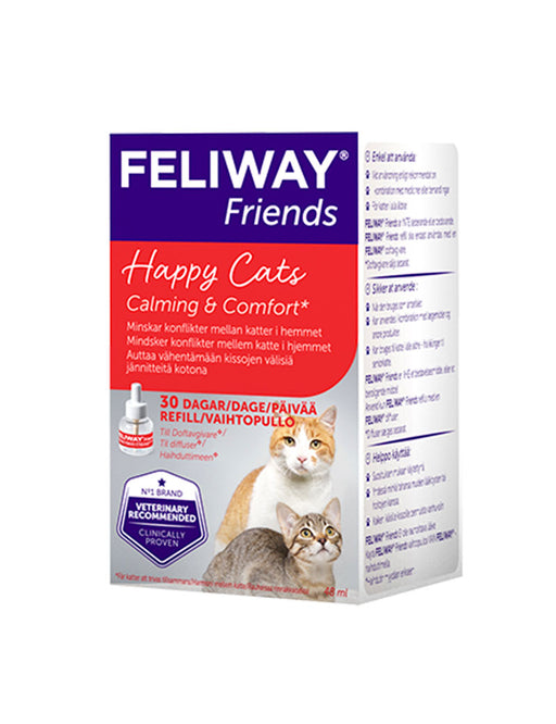 FELIWAY®-FRIENDS Doftavgivare sprider lugnande feromoner för att minska konflikter mellan katter. Täcker 50-70 m² och varar i 30 dagar.