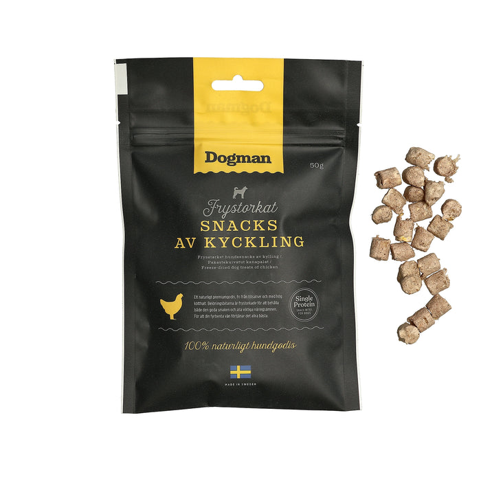 Dogman Frystorkat Snacks Av Kyckling 50g