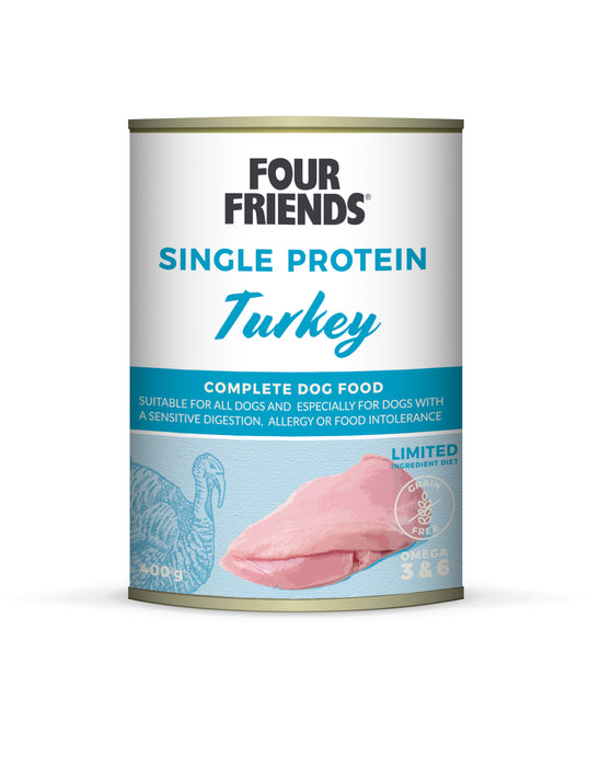 FourFriends Dog Single Protein Turkey 400 g 6-pack