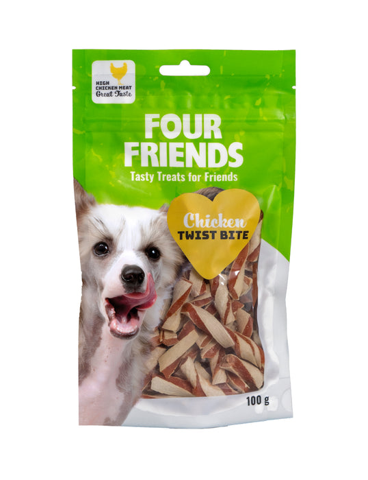 FourFriends Dog Chicken Twist Bite 100g 12-pack