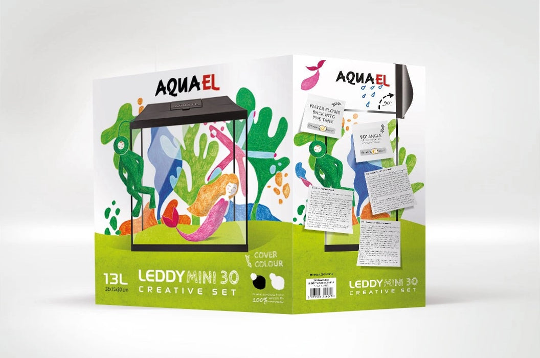 Aquael Akvarium Set Leddy Mini Svart